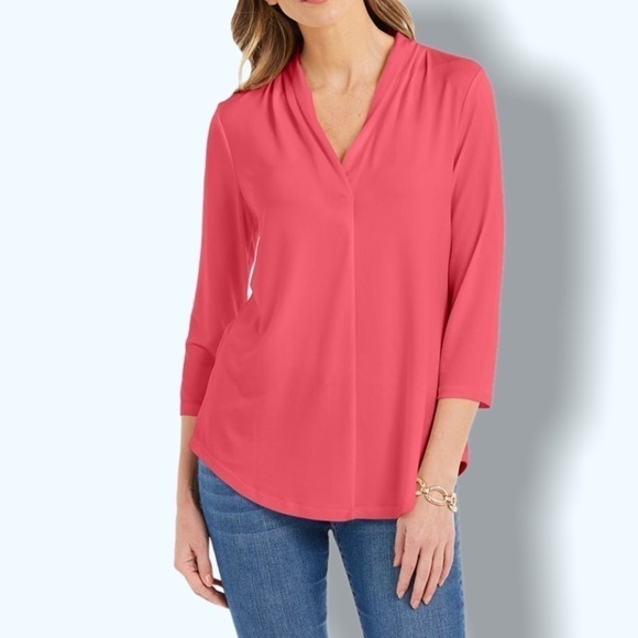 NWT Charter Club Pink Blouse Sz PM - Picture 1 of 5